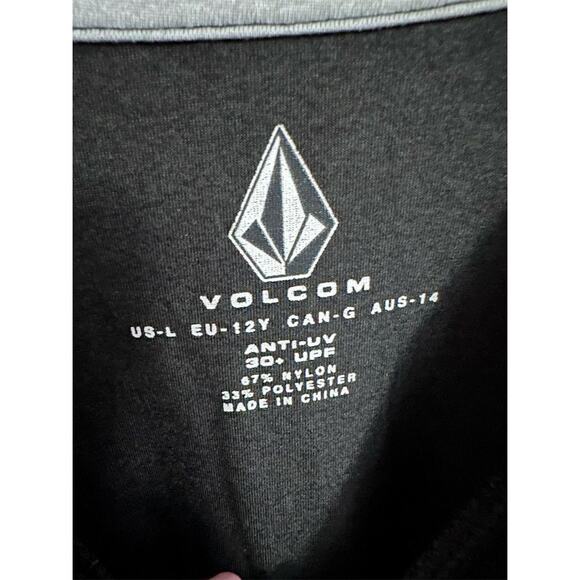 Volcom Kids Long Sleeve T-Shirt Black Unisex Size L Casual Top - Picture 4 of 4